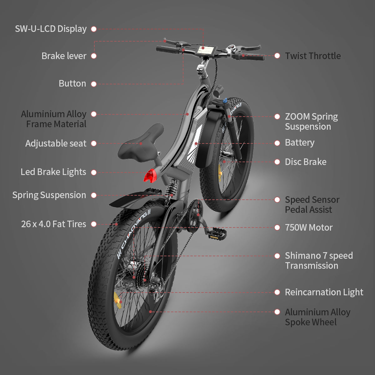 TerraGlide Mountain by e-BikeSoCal 750W 26" - Premium   - Just $1649.99! Shop now at eBikeSoCal